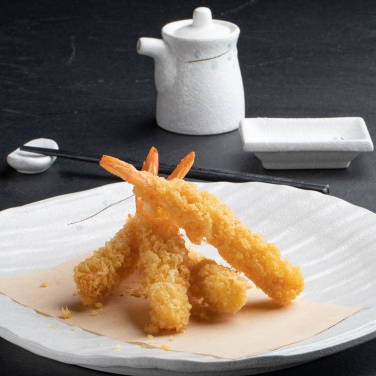 tempura di gamberi al piatto classica
