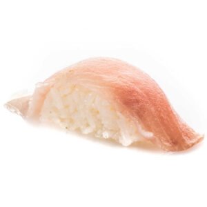 nigiri con riso e sashimi di ricciola